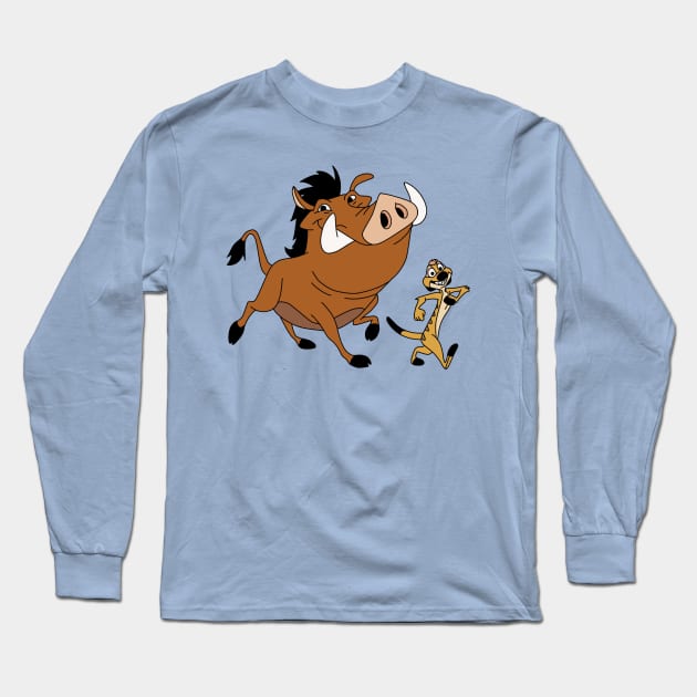 Pumbaa and Timon Long Sleeve T-Shirt by Megan Olivia